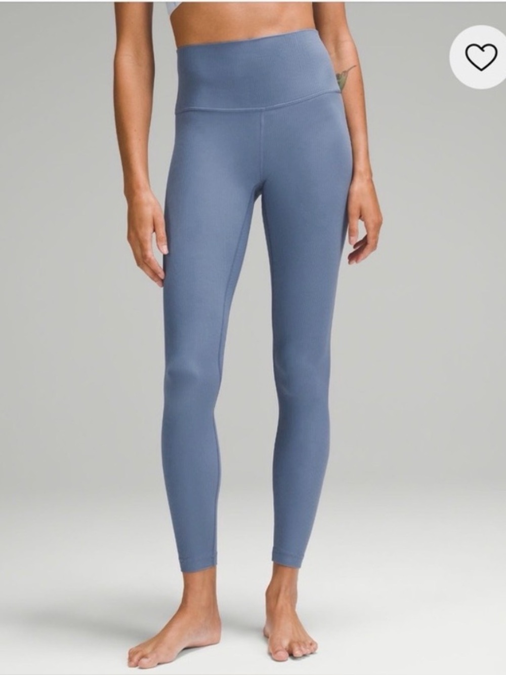 Lululemon Align Ribbed Tights - Oasis Blue 25”